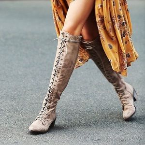 SOLD Free People x Jeffrey Campbell joe lace boots